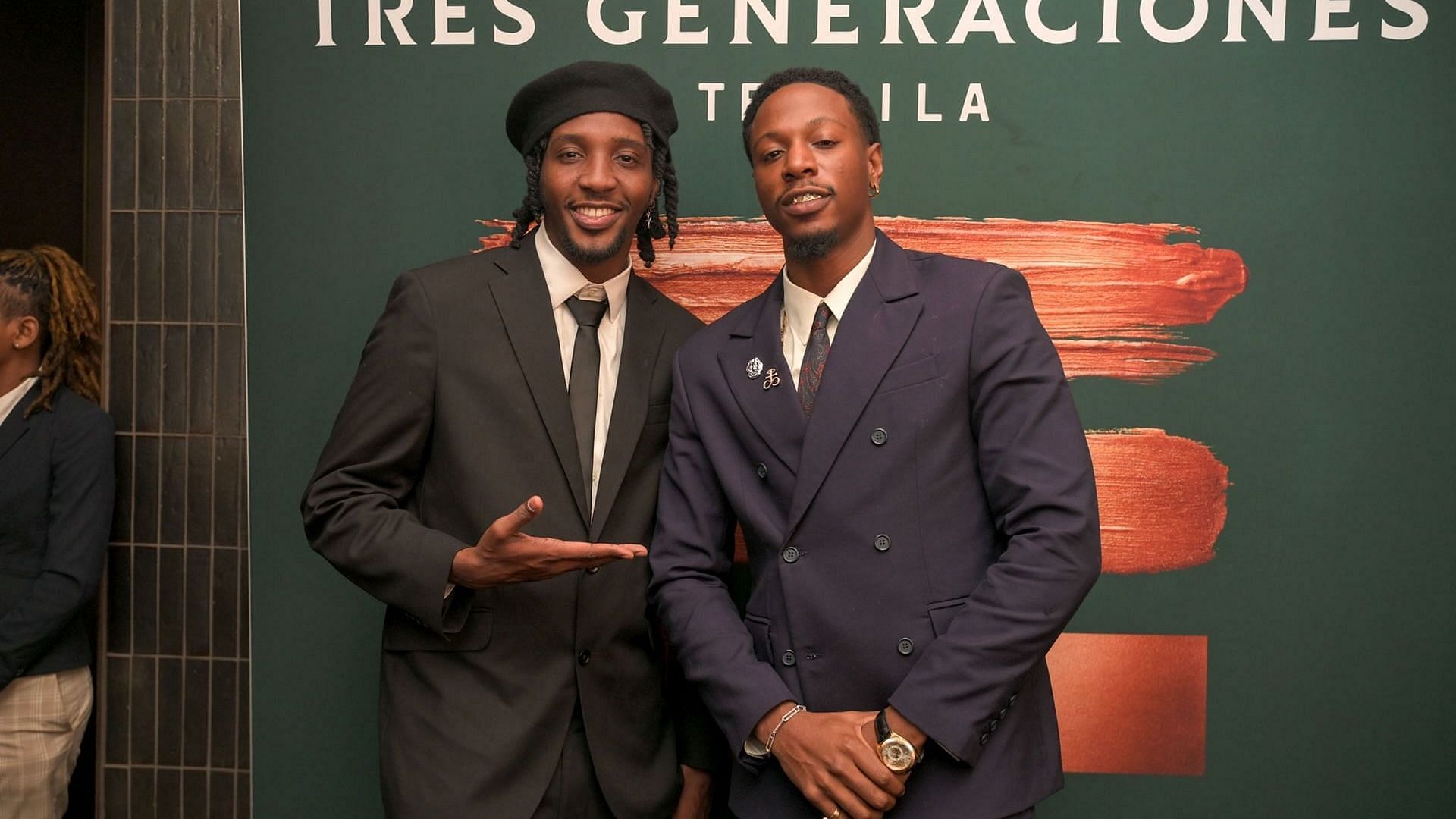 CJ Fly and Joey Bada$ attend the Impact Mentorship holiday celebration hosted by Joey Bada$ on December 12, 2024, in New York City. (Image via Getty/Johnny Nunez)